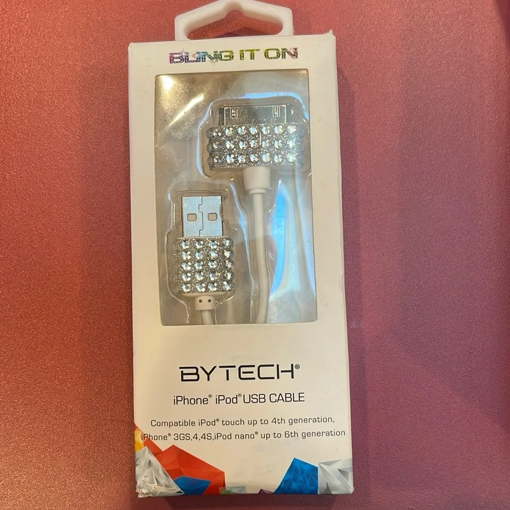 🆕 BLINGed iPhone, iPod USB Cable